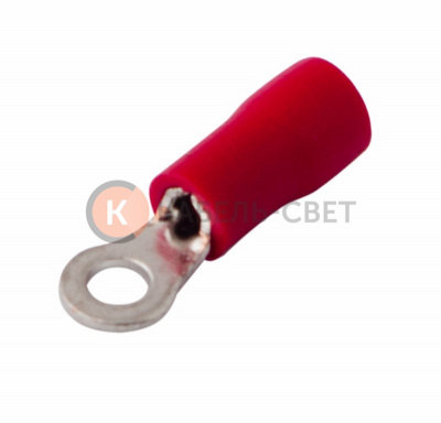 Наконечник кольцевой изолированный ø 3.2 мм 0.5-1.5 мм² (НКи 1.5-3/НКи 1,25-3) красный REXANT