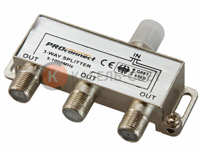 Делитель ТВх3 под F-разъем, 5-1000МГц PROconnect