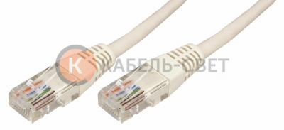 Шнур коммутационный, патч-корд U/UTP RJ45-RJ45, CAT 5e, PVC серый, 10м REXANT
