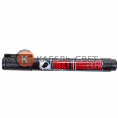 Маркер перманентный Multi Marker Chisel 5мм, черный, скошенный Crown