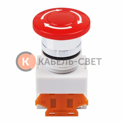 Выключатель-кнопка 10А Ø22 красная Аварийная остановка (Y090-11ZS)  REXANT