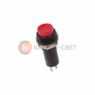 Выключатель-кнопка 250V 1А (2с) ON-OFF красная (PBS-11А)REXANT