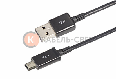 Кабель USB-mini USB/PVC/black/1m/REXANT