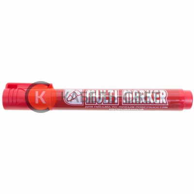 Маркер перманентный Multi Marker 3мм, красный, пулевидный Crown