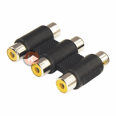 Переходник 3 гнезда RCA - 3 гнезда RCA REXANT