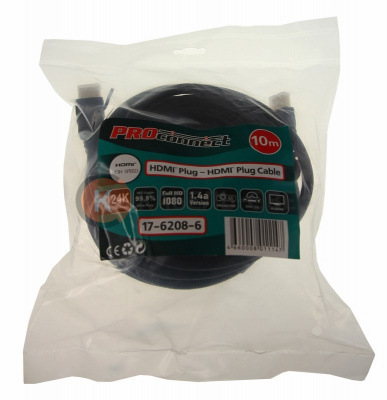 Кабель HDMI - HDMI 1.4, 10м, Gold PROconnect