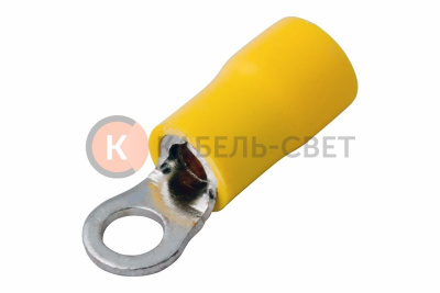 Наконечник кольцевой изолированный ø 4.3 мм 4-6 мм² (НКи 6.0-4/НКи5,5-4) желтый REXANT