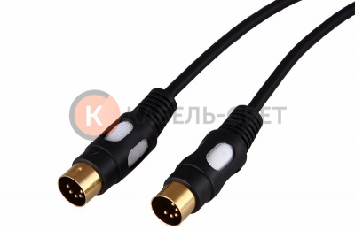 Шнур DIN 5 Pin - DIN 5 Pin, 1,5м, Gold REXANT
