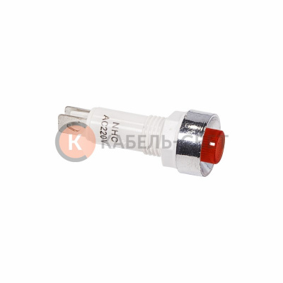 Индикатор c ОТРАЖАТЕЛЕМ  Ø10  220V  красный  (RWE-209)  REXANT