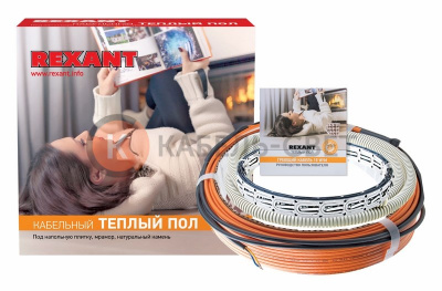 Теплый пол Standard RND-100-1500 1500Вт, 100м, 9,4-12,5м² двухжильный REXANT