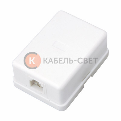 Розетка телефонная внешняя, 1 порт UTP RJ-14 (6P4C), CAT 3 REXANT