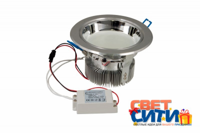 Светильник светодиодный "Downlight", встраиваемый, мощность 10W, 132  SMD 3528 светодиода, напряжение 220V, размер 150* 90 (d=140mm ), IP23, цвет светодиодов нейтральный белый (4500-5000 К)