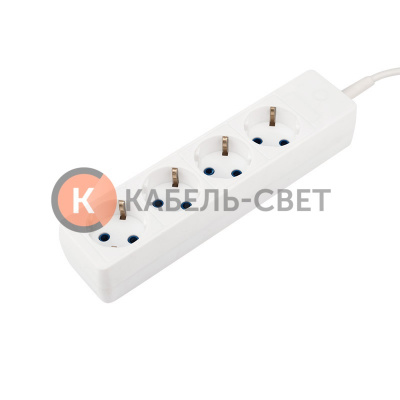 Удлинитель PROconnect 4 гнезда, 5 м, 3х0.75 мм², с/з, белый