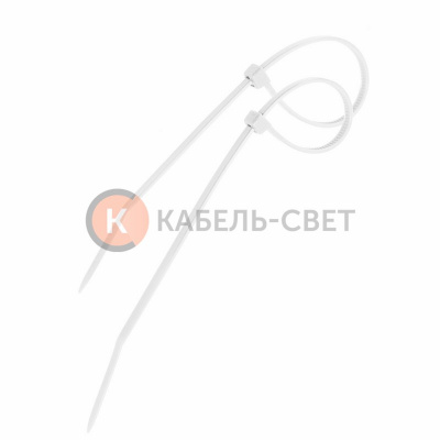 Хомут-стяжка кабельная нейлоновая 100x2,5мм, белая (100 шт/уп) PROconnect