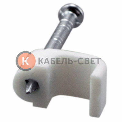 Крепеж кабеля плоский 6 х 4 мм, белый (упак. 20 шт)  REXANT