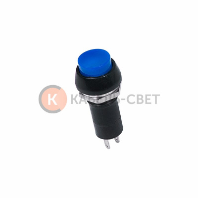 Выключатель-кнопка 250V 1А (2с) ON-OFF синяя (PBS-11А)REXANT