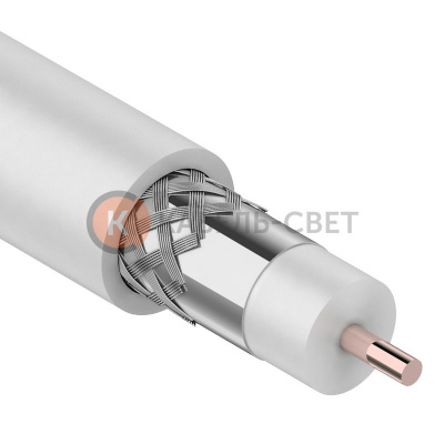 Кабель коаксиальныймагистральный RG-11U, 75Ом, CCS/Al/Al, 83%, 305м, INDOOR, белый REXANT