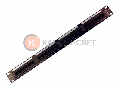 Панель коммутационная 19", 1U, 24 порта, UTP, RJ-45, CAT 5e REXANT