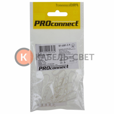 Дюбель-хомут 5-10 белый (10 шт/уп) PROconnect