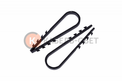 Дюбель-хомут нейлоновый 19-25 мм, черный (100 шт/уп) PROconnect