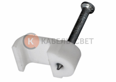 Крепеж кабеля плоский 8 х 3 мм, белый (упак. 50 шт)  REXANT