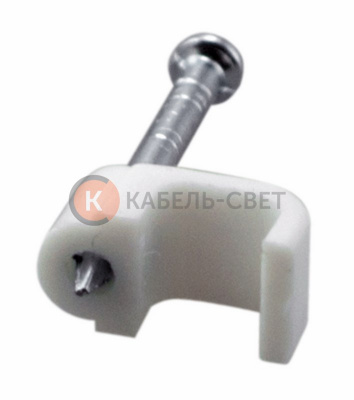 Крепеж кабеля плоский 6 х 4 мм, белый (упак. 50 шт)  REXANT