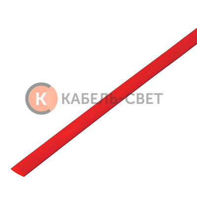 Трубка термоусаживаемая ТУТ 12,0/6,0мм, красная, упаковка 50 шт. по 1м, PROconnect
