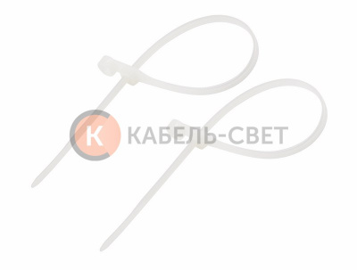Хомут-стяжка нейлоновая под винт 150x3,6мм, белая (100 шт/уп) REXANT