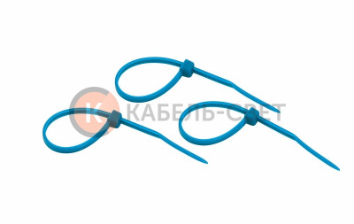 Стяжка кабельная нейлоновая 100x2,5мм, синяя (25 шт/уп) REXANT