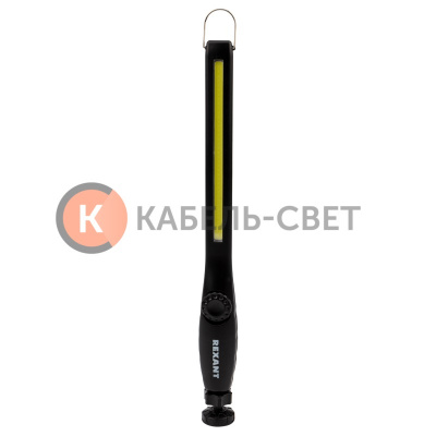 Фонарь автомобильный (индикатор зарядки, USB кабель в комплекте, регулятор яркости, поворотный корпус шарнир, встроенный аккумулятор)