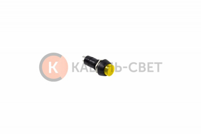 Выключатель-кнопка 250V 1 А (2с) OFF-(ON) Б/Фикс желтая (PBS-11В) REXANT