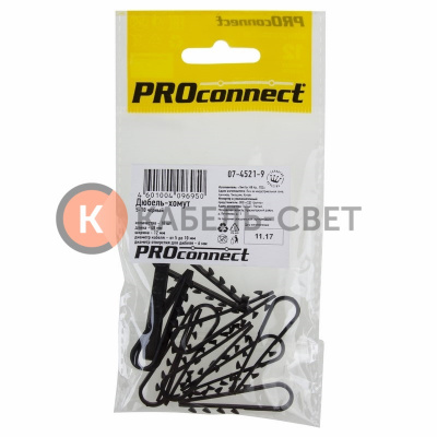 Дюбель-хомут 5-10 черный (10 шт/уп) PROconnect