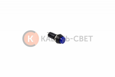 Выключатель-кнопка 250V 1 А (2с) OFF-(ON) Б/Фикс синяя (PBS-11В) REXANT