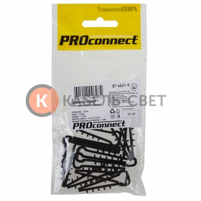 Дюбель-хомут 5-10 черный, прямоугольный (10 шт/уп) PROconnect