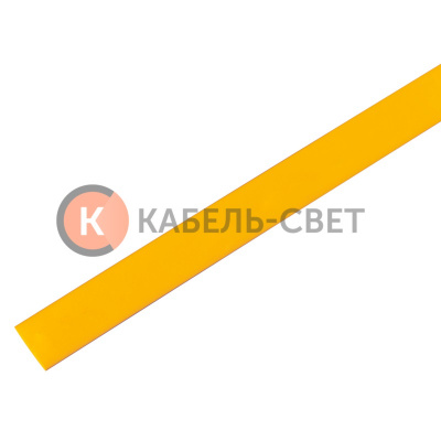 Трубка термоусаживаемая ТУТ 10,0/5,0мм, желтая, упаковка 50 шт. по 1м, PROconnect