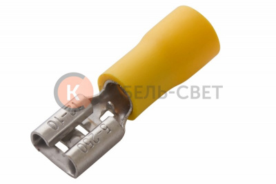 Клемма плоская изолированная РПи-м 6.0-(6.3)/РпИм 5,5-6-0,5 гнездо 6.6 мм 4-6 мм² REXANT