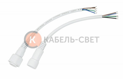 Соединительный кабель (5pin) герметичный (IP67) 5х0.5мм²  белый  REXANT