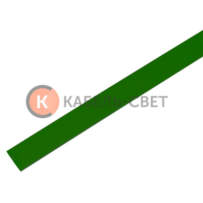 Трубка термоусаживаемая ТУТ 10,0/5,0мм, зеленая, упаковка 50 шт. по 1м, PROconnect