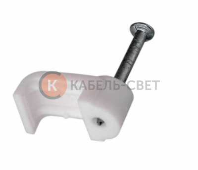 Крепеж кабеля плоский 10 х 3 мм, белый (упак. 50 шт)  REXANT