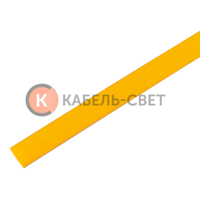 Трубка термоусаживаемая ТУТ 12,0/6,0мм, желтая, упаковка 50 шт. по 1м, PROconnect