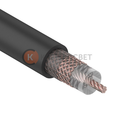 Кабель коаксиальный RG-213, 50 Ом, Cu/Cu, 96%, 100м, INDOOR, черный REXANT