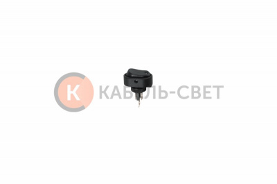 Выключатель клавишный 12V 30А (3с) ON-OFF черный ОВАЛ с синей LED подсветкой (RWB-523, ASW-20D)  REXANT
