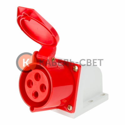 Розетка 124 стационарная 3Р+РЕ 32А 380В IP44 REXANT