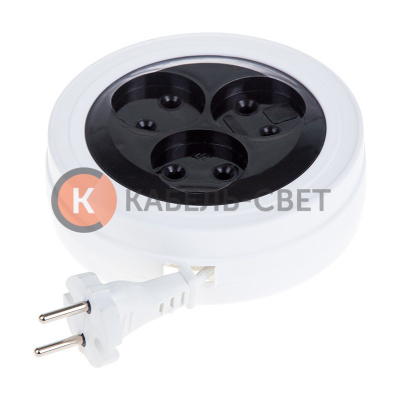 Удлинитель-рулетка PROconnect STANDARD 5 м, 3 гнезда, 2х0.75 мм², б/з, белый