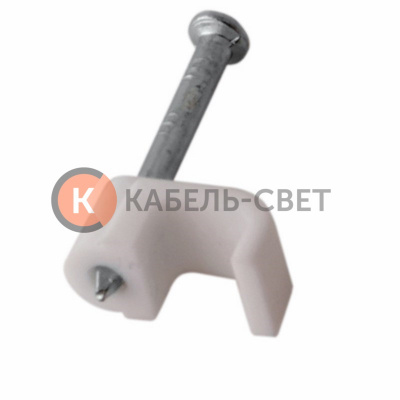 Крепеж кабеля плоский 4 х 2 мм, белый (упак. 20 шт)  REXANT