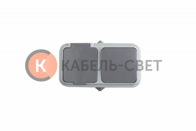 Выключатель одноклавишный + розетка  влагозащищенная для открытой установки IP54 выключатель 10 А розетка с/з 16 А REXANT