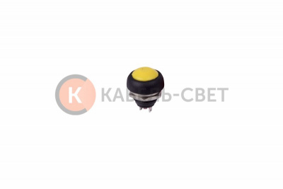 Выключатель-кнопка  250V 1А (2с) OFF-(ON)  Б/Фикс  желтая  Micro (PBS-33В)  REXANT