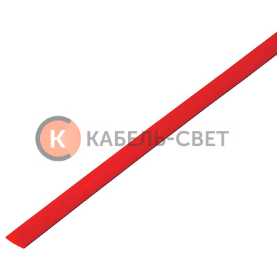 Трубка термоусаживаемая ТУТ 10,0/5,0мм, красная, упаковка 50 шт. по 1м, PROconnect