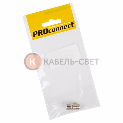 Переходник антенный, (гнездо F - гнездо F), бочка, (1шт) (пакет) PROconnect