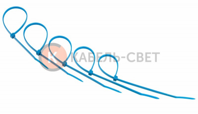 Стяжка кабельная нейлоновая 200x3,6мм, синяя (25 шт/уп) REXANT